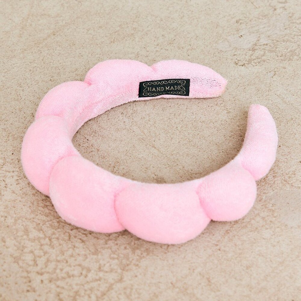 New Pink Cloud Spa Headband - Skincare Makeup Face Washing